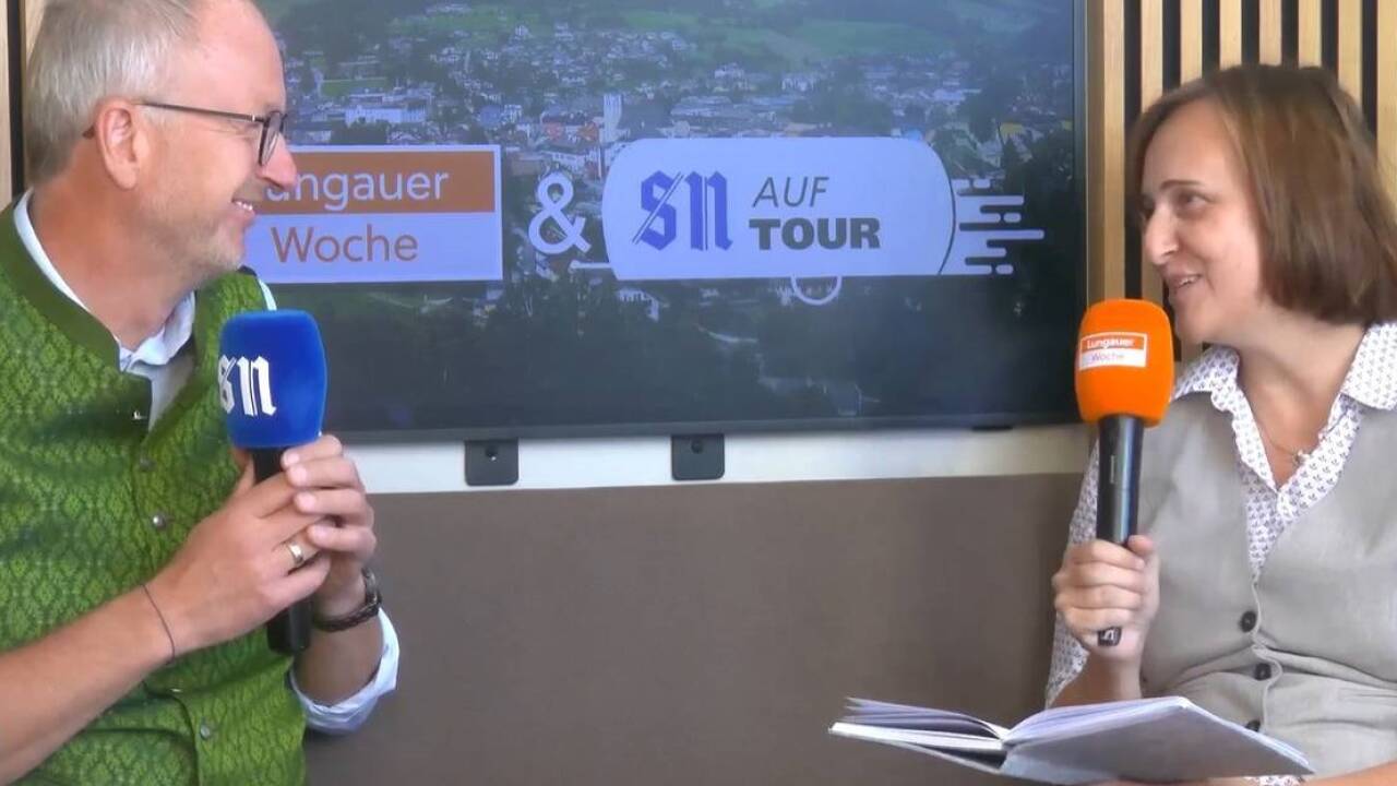 Manfred Sampl, St. Michaeler Bürgermeister und Präsident des Salzburger Gemeinderverbands, blickt trotz Spardrucks der Gemeinden zuversichtlich in die Zukunft, hier im Airstream-Interview mit Sigrid Scharf, Chefredakteurin der Salzburger Woche. 
