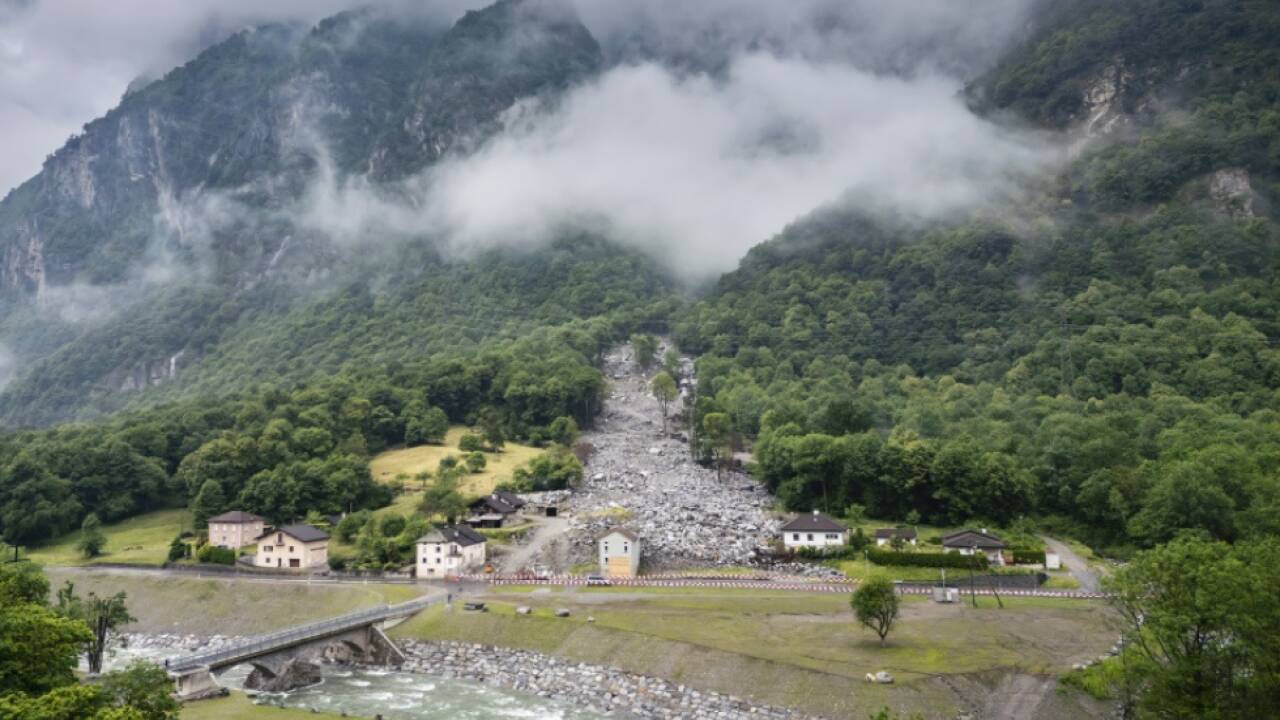 Geröllhalden in Misox ein Jahr nach dem schweren Unwetter 2024 