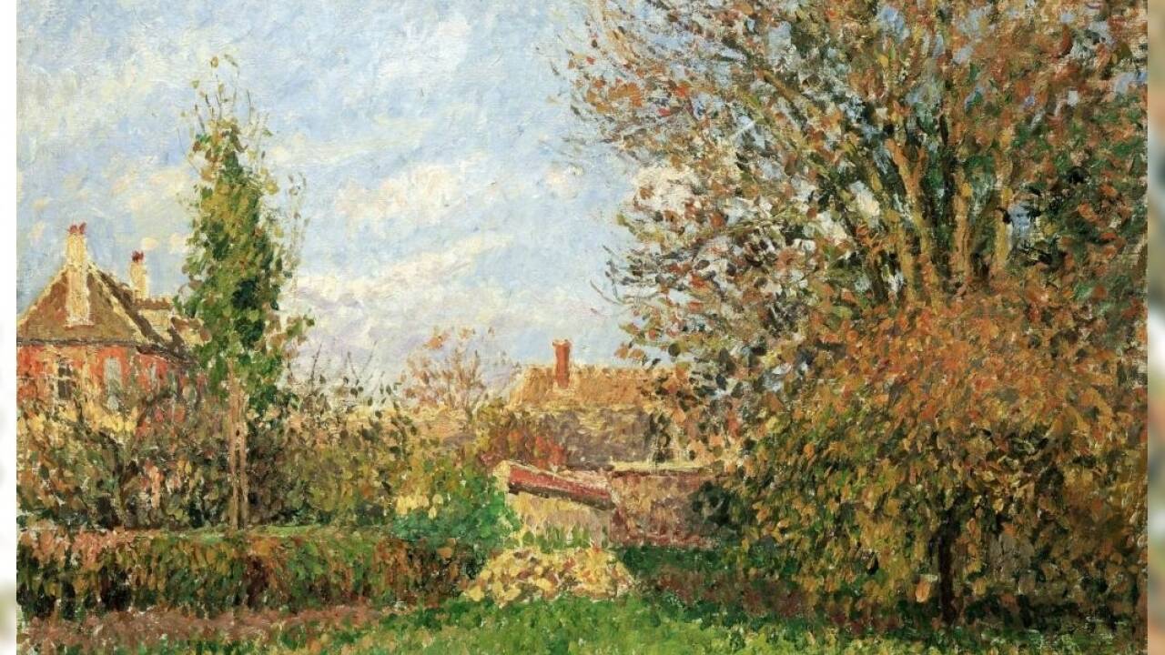 Camille Pissarro, Wiese in Éragny im Herbst, 1899 