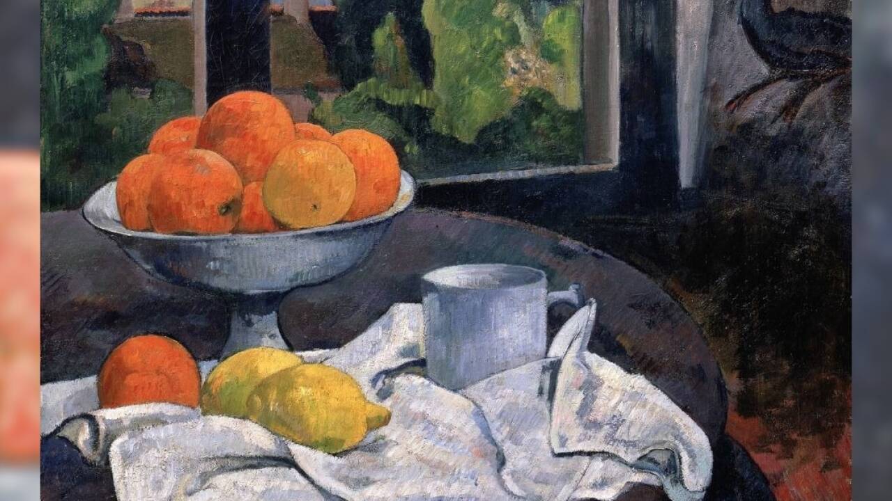 Paul Gauguin, Stillleben mit Früchteschale und Zitronen, um 1889/1890 