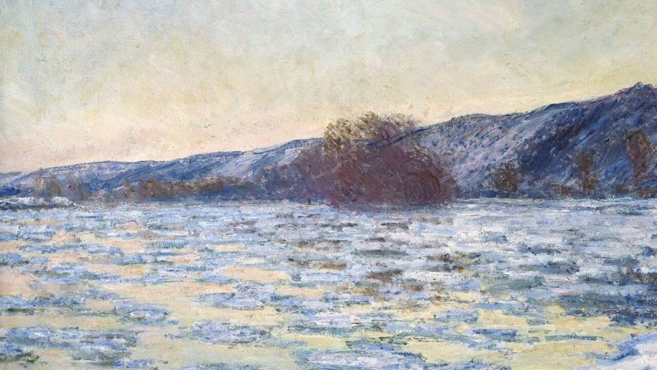 Claude Monet, Eisschollen im Dämmerlicht, 1893 