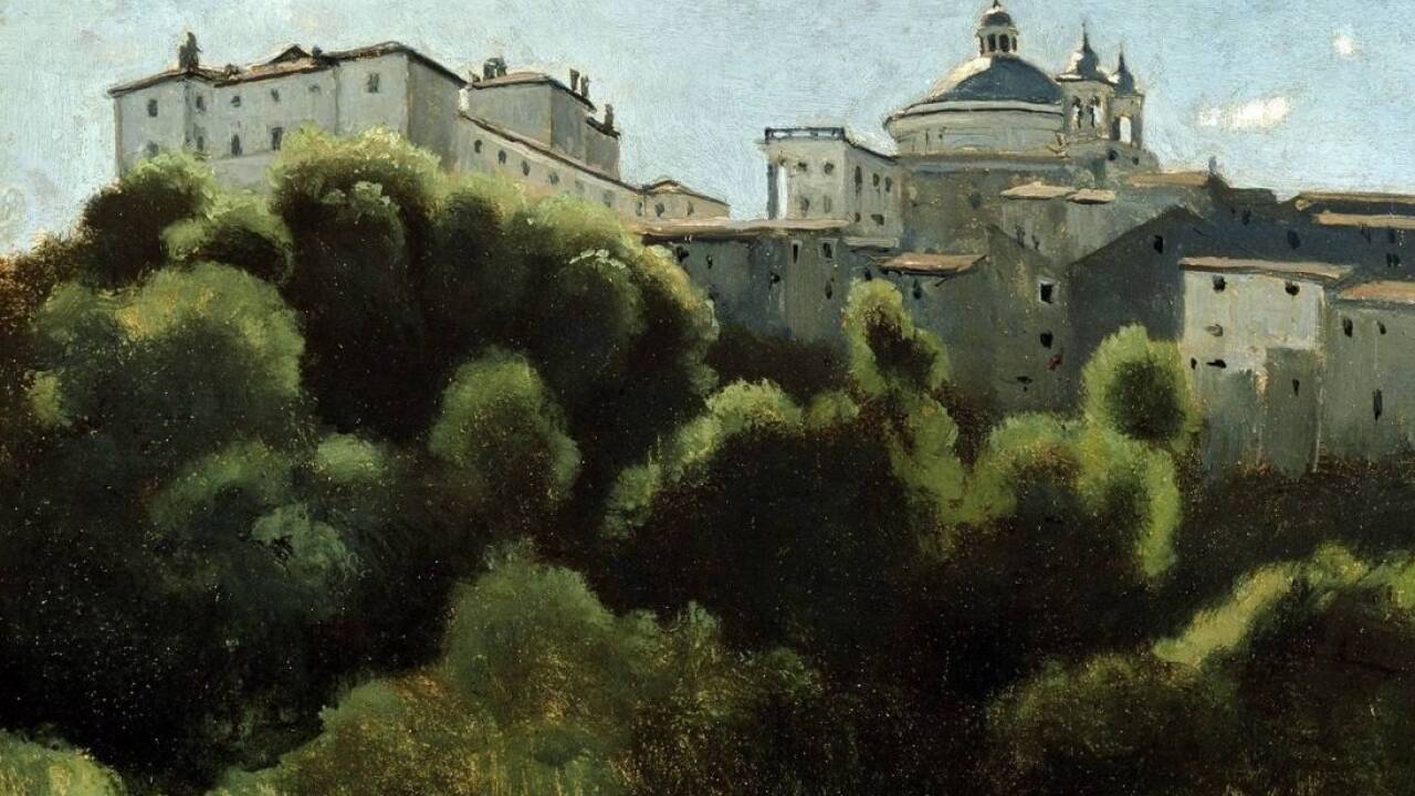 Camille Corot, Ariccia, der Chigi-Palast, 1826/27 