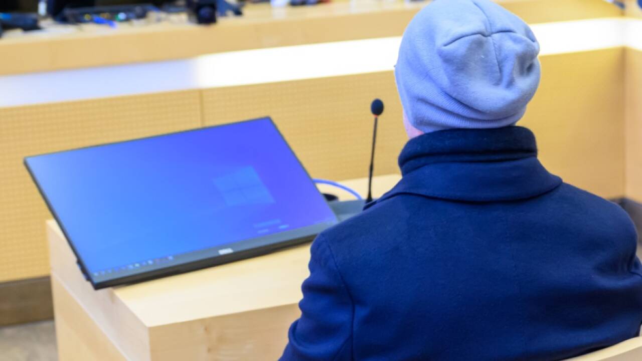 Der Deutsche bei seinem Prozess in Wels 