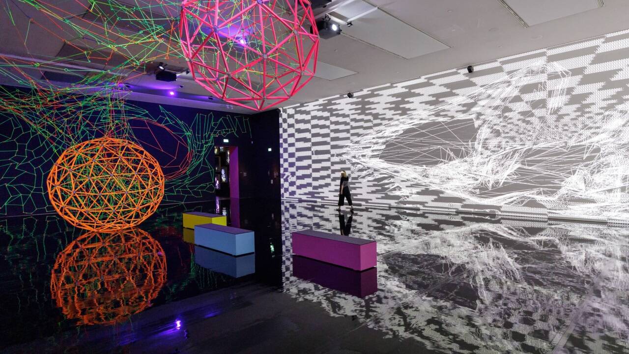 Digital by Nature. Die Kunst von Miguel Chevalier, 12.9.2025–1.3.2026, Kunsthalle München<br />© Miguel Chevalier, VG Bild-Kunst, Bonn 2025, Foto: Stefan Heigl 