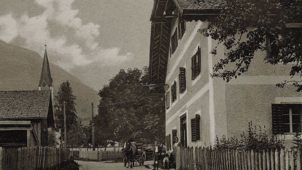 Rußbach, den Wagnerwirtsbühel hinauf; ca. 1910 – 1920 
