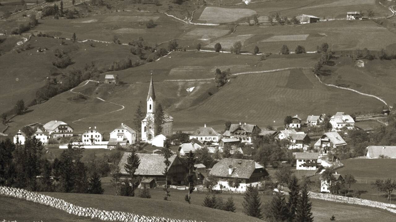 Ansicht Rußbach vom Nefffeld (Fotoauszug von alten Glasplatten aus dem Besitz der Fam. Schwaighofer), ca. 1910 