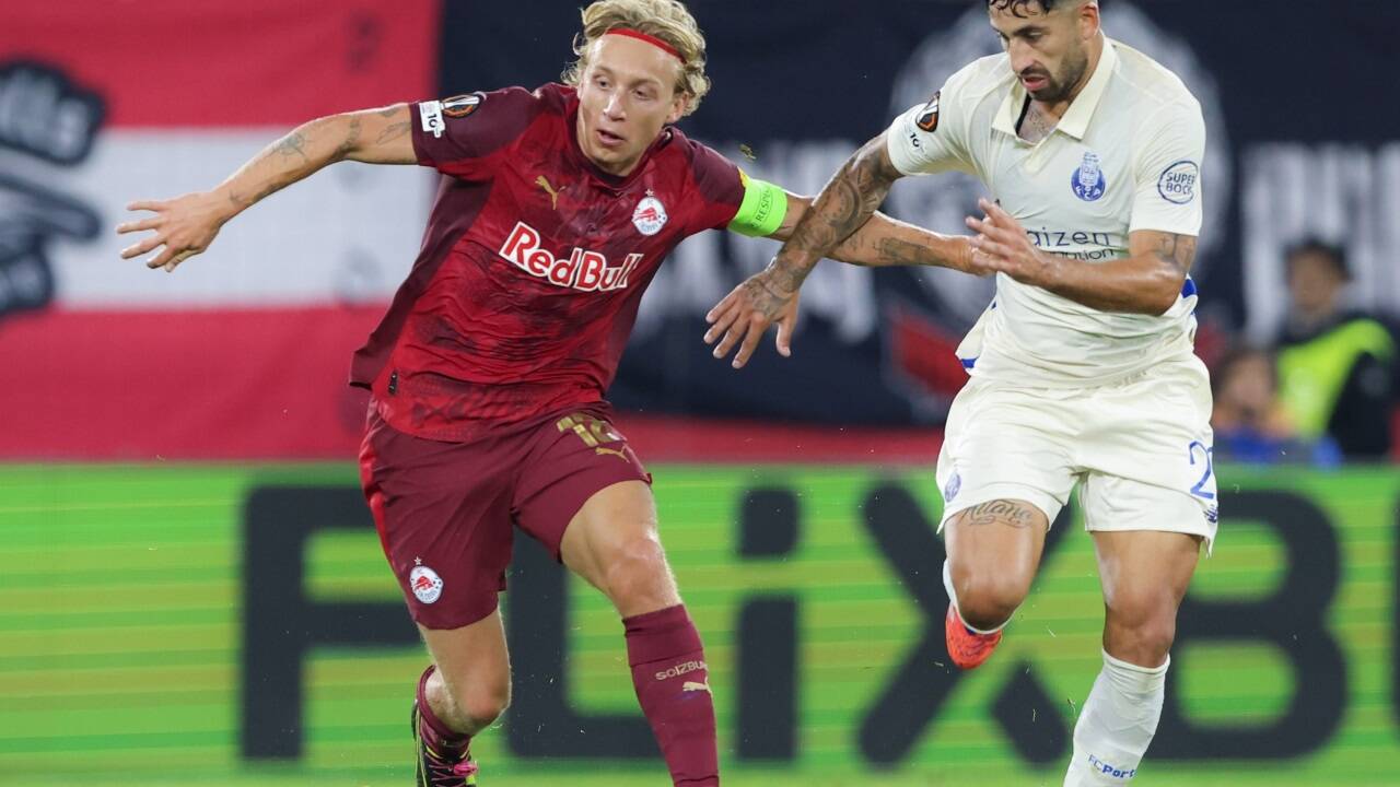 Mads Bidstrup (links) und Co. wollen mit Red Bull Salzburg endlich wieder gewinnen. 