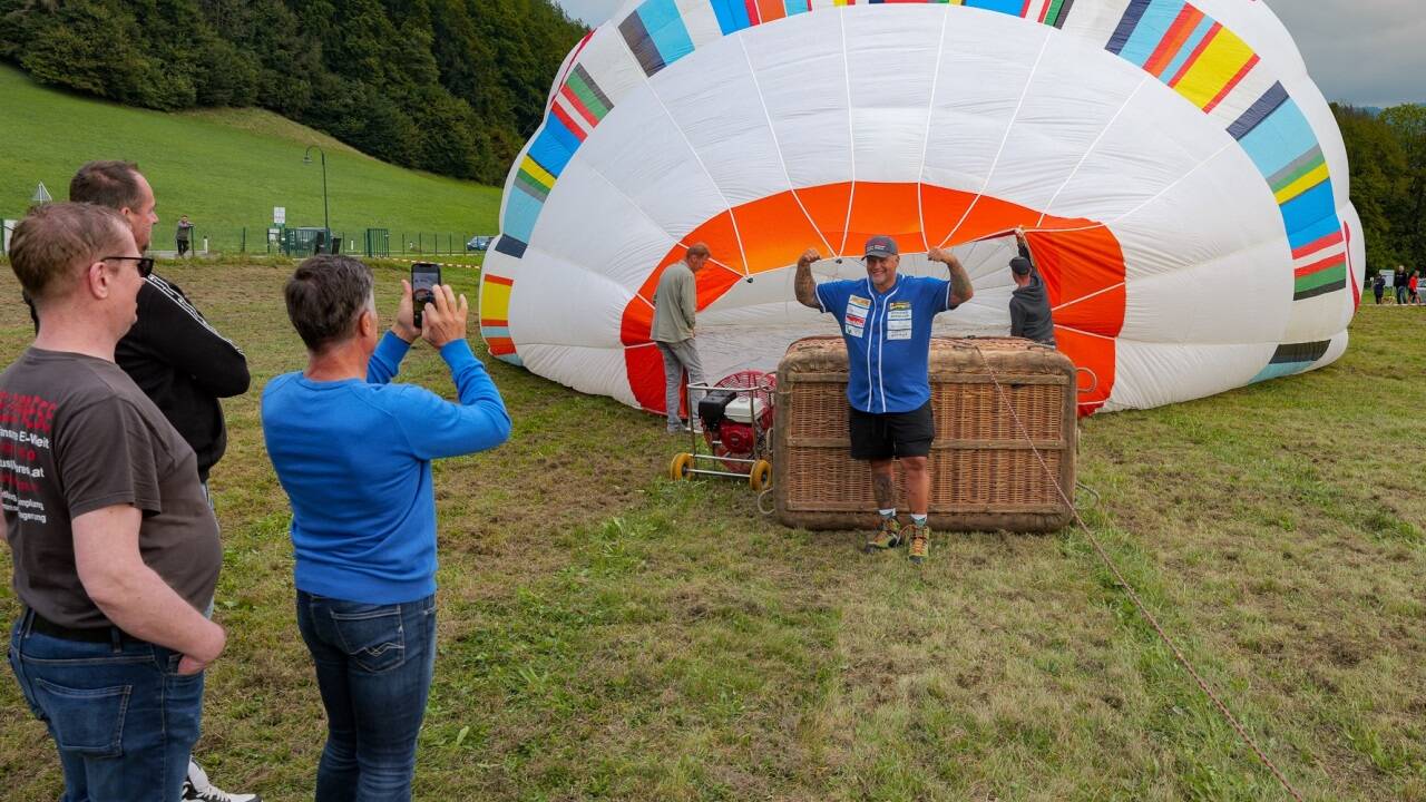 Franz Müllner, Kraftlackel aus dem Lungau, voll in seinem Element.  