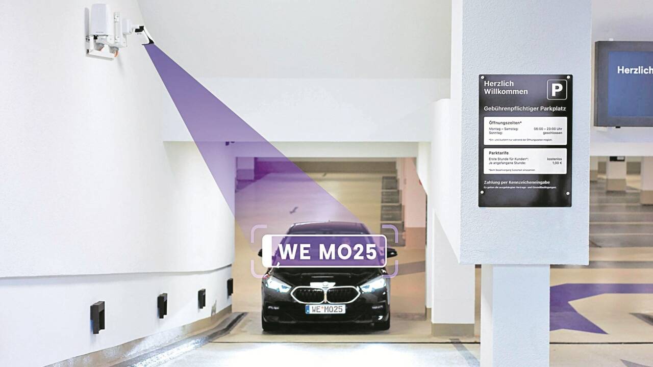 Automatischer Check-out beim Verlassen: Die KI-basierte Plattform erkennt das Fahrzeug bei der Ausfahrt. Kein Suchen nach dem Parkticket mehr, kein defekter Schranken. 