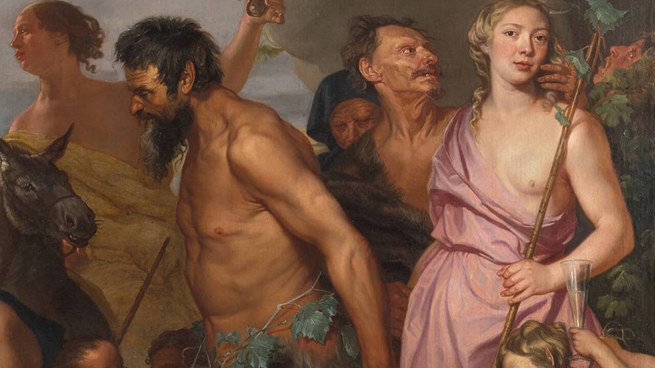 Detail aus „Der Triumph des Bacchus“ von Michaelina Wautier, 1655/59 