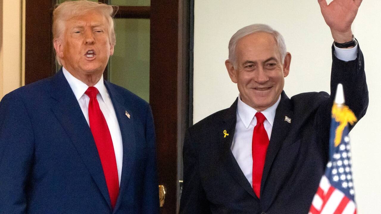 Donald Trump und Benjamin Netanjahu bei ihrem Treffen im April dieses Jahres.  