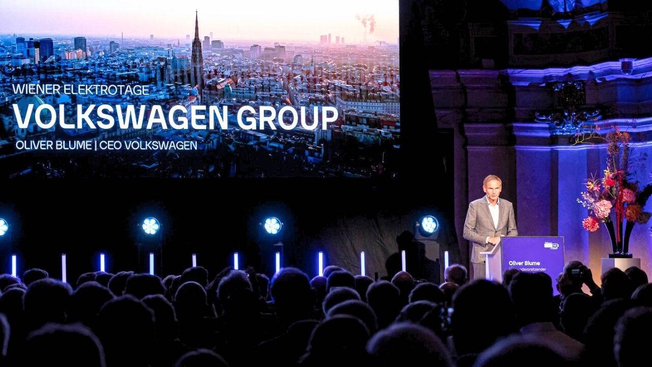 Oliver Blume, Vorstandsvorsitzender der Volkswagen AG, bei den Wiener Elektro Tagen. 