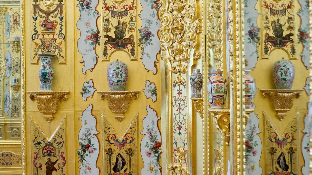 Detail Wandvertäfelung, Goldkabinett, Unteres Belvedere 