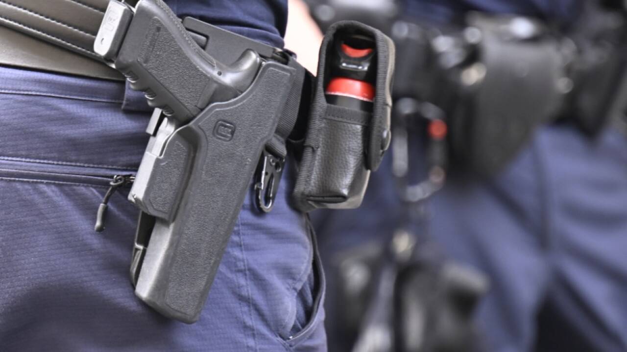 Zu fünft mussten die Polizisten die frau festnehmen 