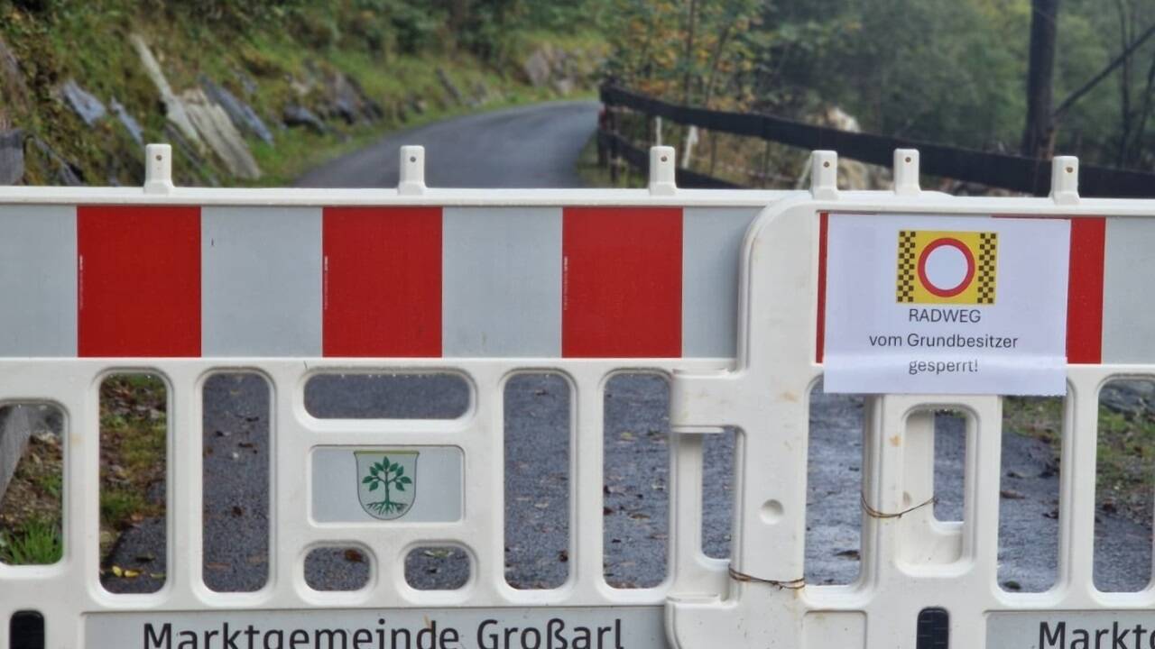 Im Ortsteil Schied wurde der Radweg auf einigen hundert Metern gesperrt.  