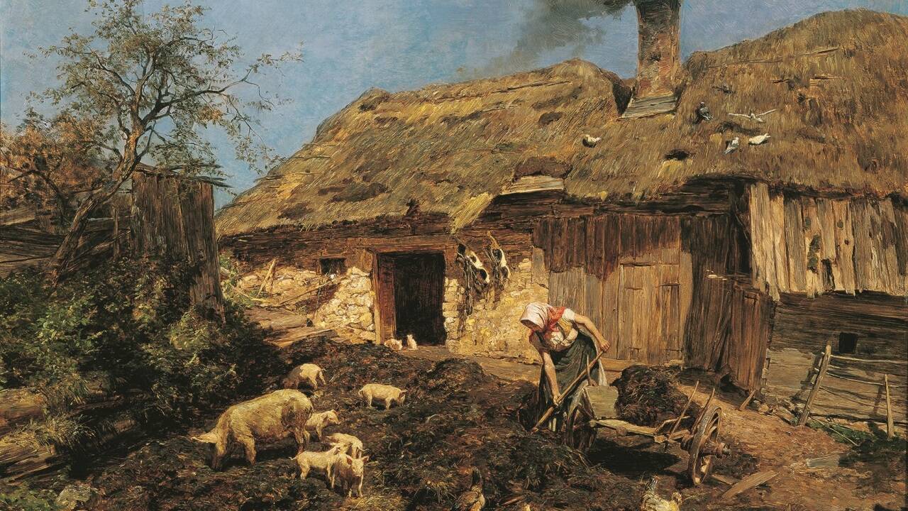 Olga Wisinger-Florian, „Arbeit am Bauernhof“, um 1888. 