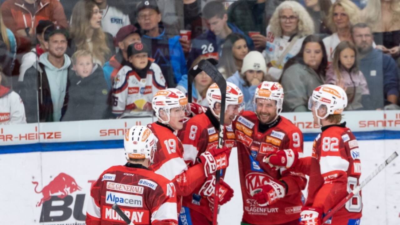 Der KAC jubelte über einen Sieg in Linz 