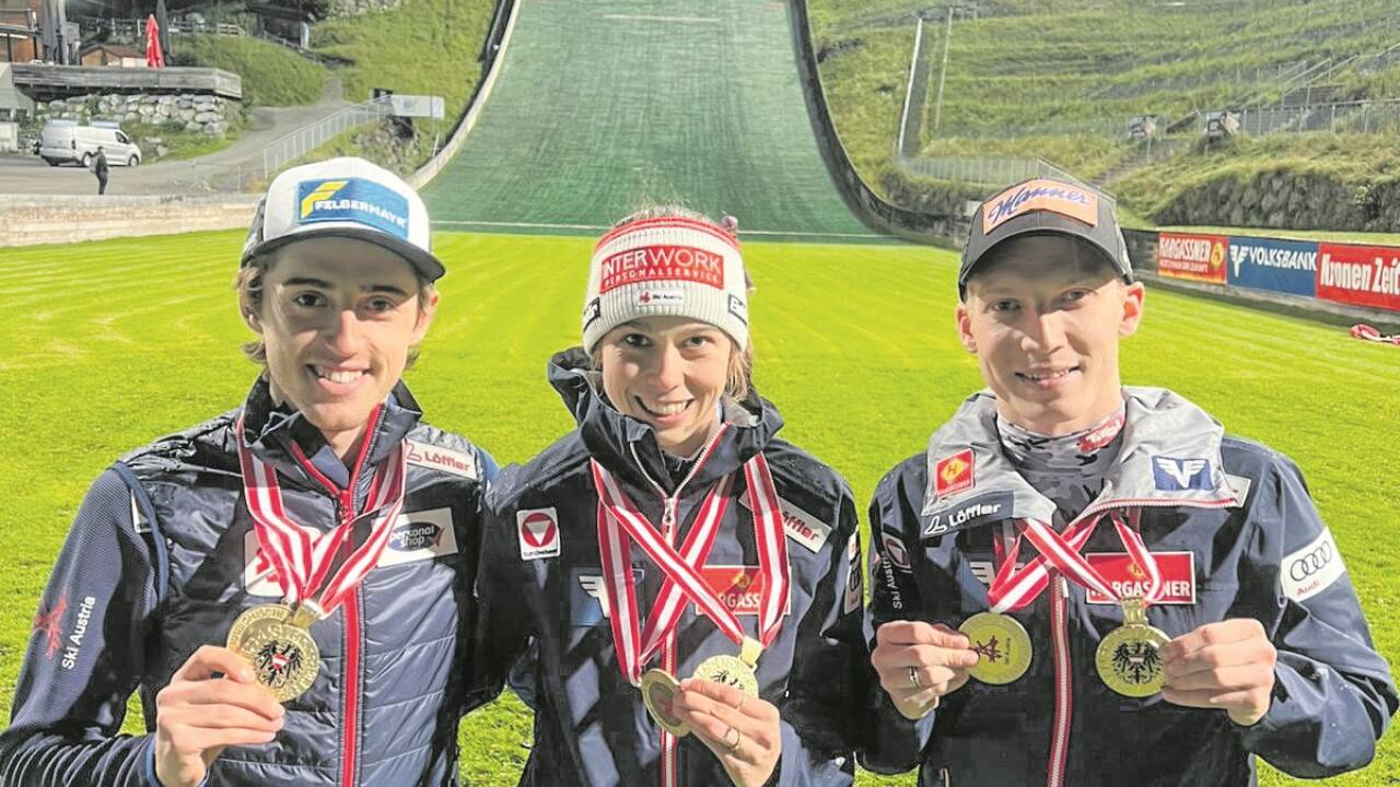 Stefan Rettenegger, Lisa Eder und Jan Hörl kürten sich in Bischofshofen zu den Staatsmeistern. 
