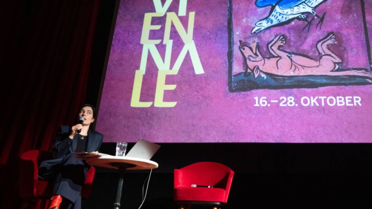 Viennale-Direktorin Eva Sangiorgi bei der Programmpräsentation 