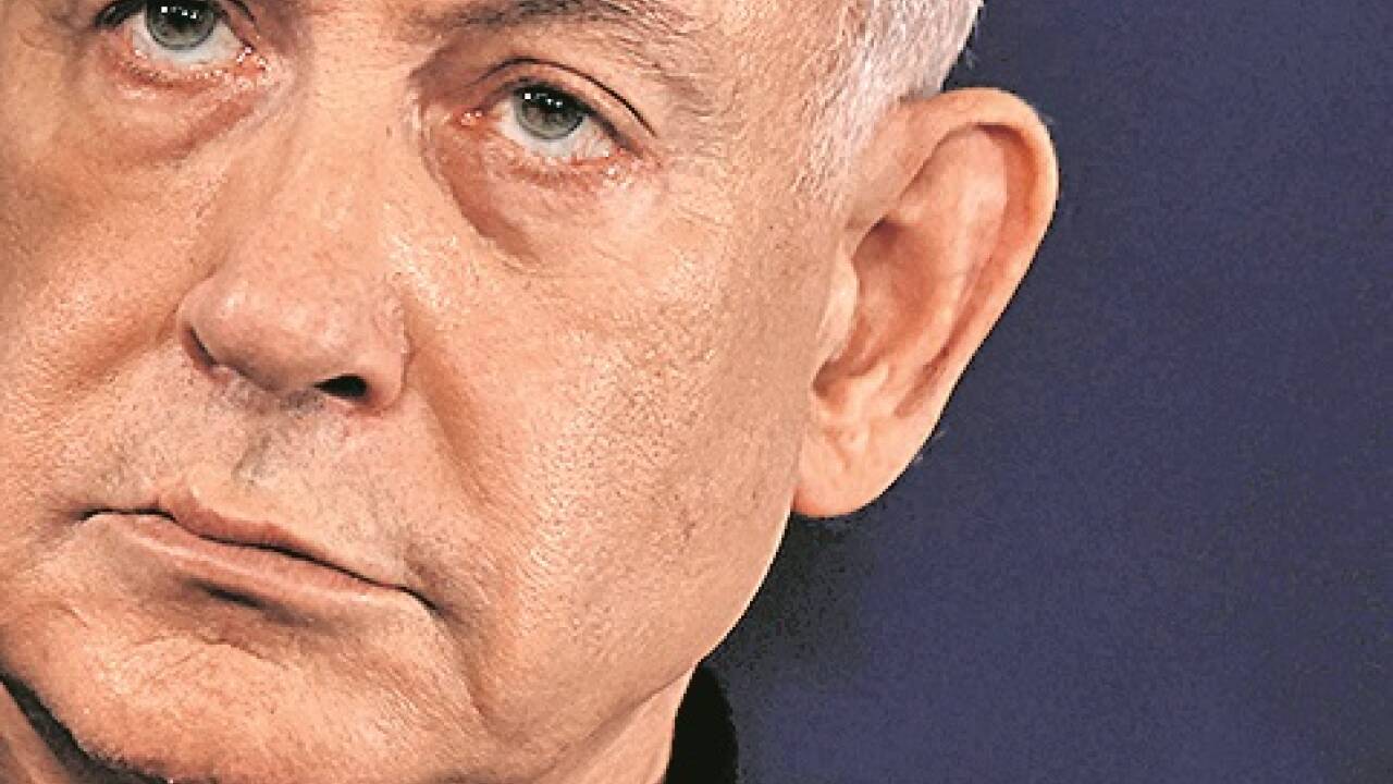 Israels Premier Benjamin Netanjahu in den ersten Tagen nach dem ersten Angriff der Hamas.  