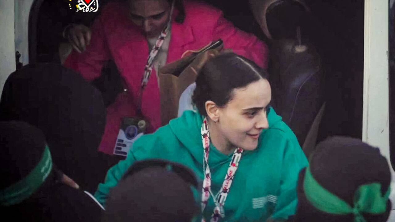 19. Jänner 2025: Erleichterung im Gesicht der ersten freigelassenen israelischen Geiseln. Hier Emily Damari.  