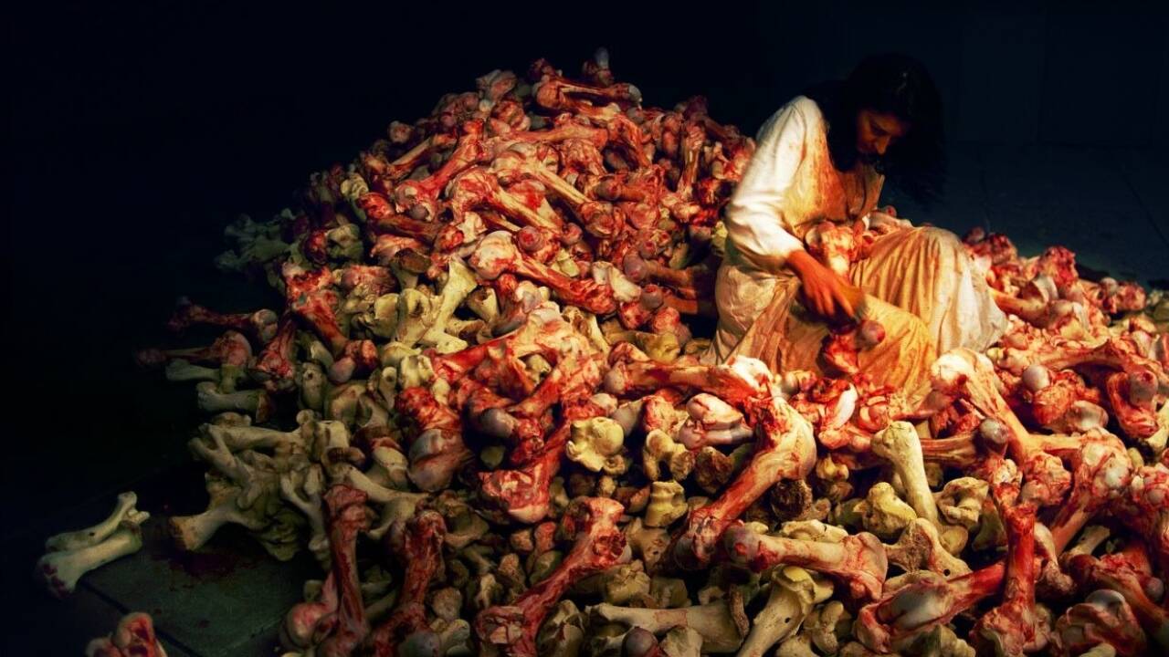 Marina Abramovic, Balkan Baroque, Juni 1997, Performance, 4 Tage, 6 Stunden, 47. Biennale von Venedig<br /> Marina Abramovic, Balkan Baroque, Juni 1997, Performance, 4 Tage, 6 Stunden, 47. Biennale von Venedig<br />