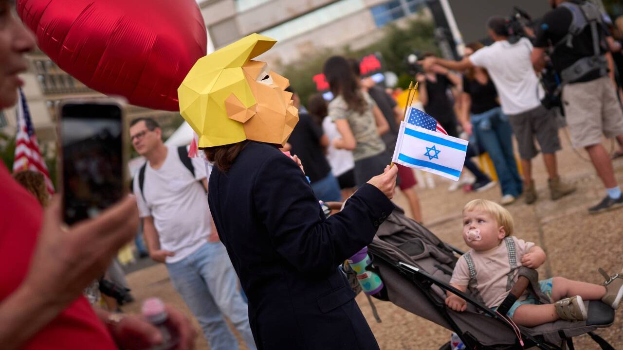 In Israel wurde am Donnerstag auch US-Präsident Donald Trump gefeiert. In Israel wurde am Donnerstag auch US-Präsident Donald Trump gefeiert.
