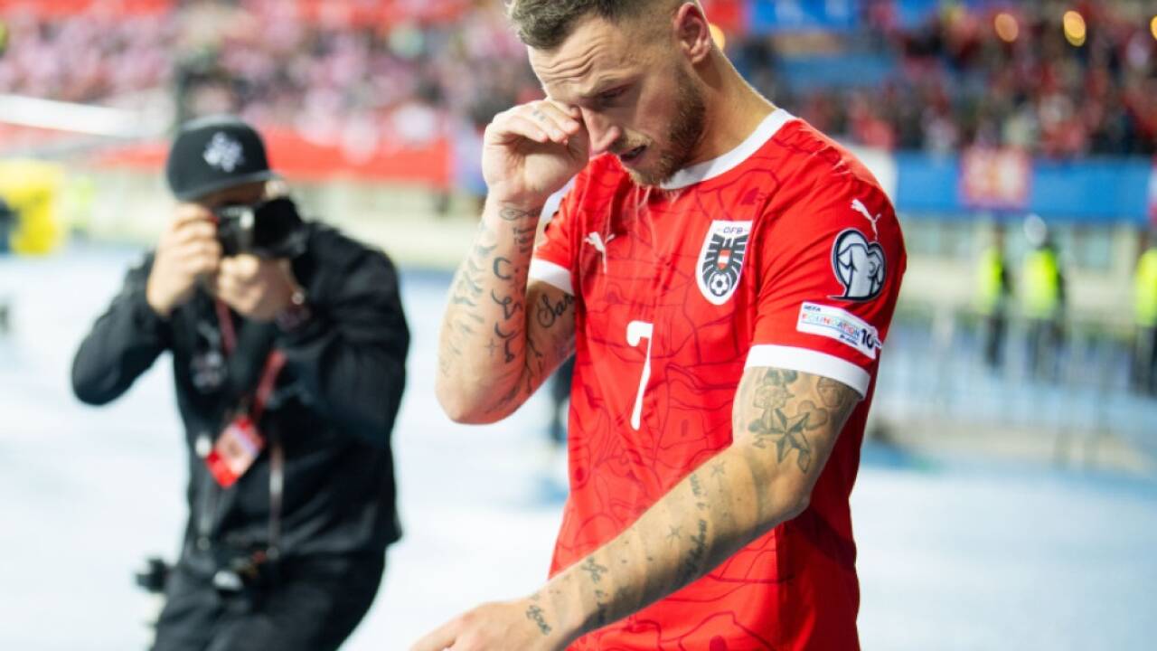 Marko Arnautovic auf seiner Ehrenrunde 