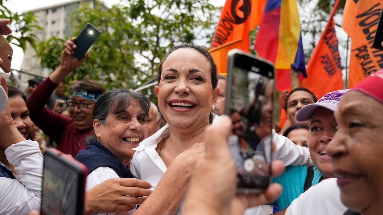 María Corina Machado erhält den Friedensnobelpreis (Archivbild vom April 2024). 
