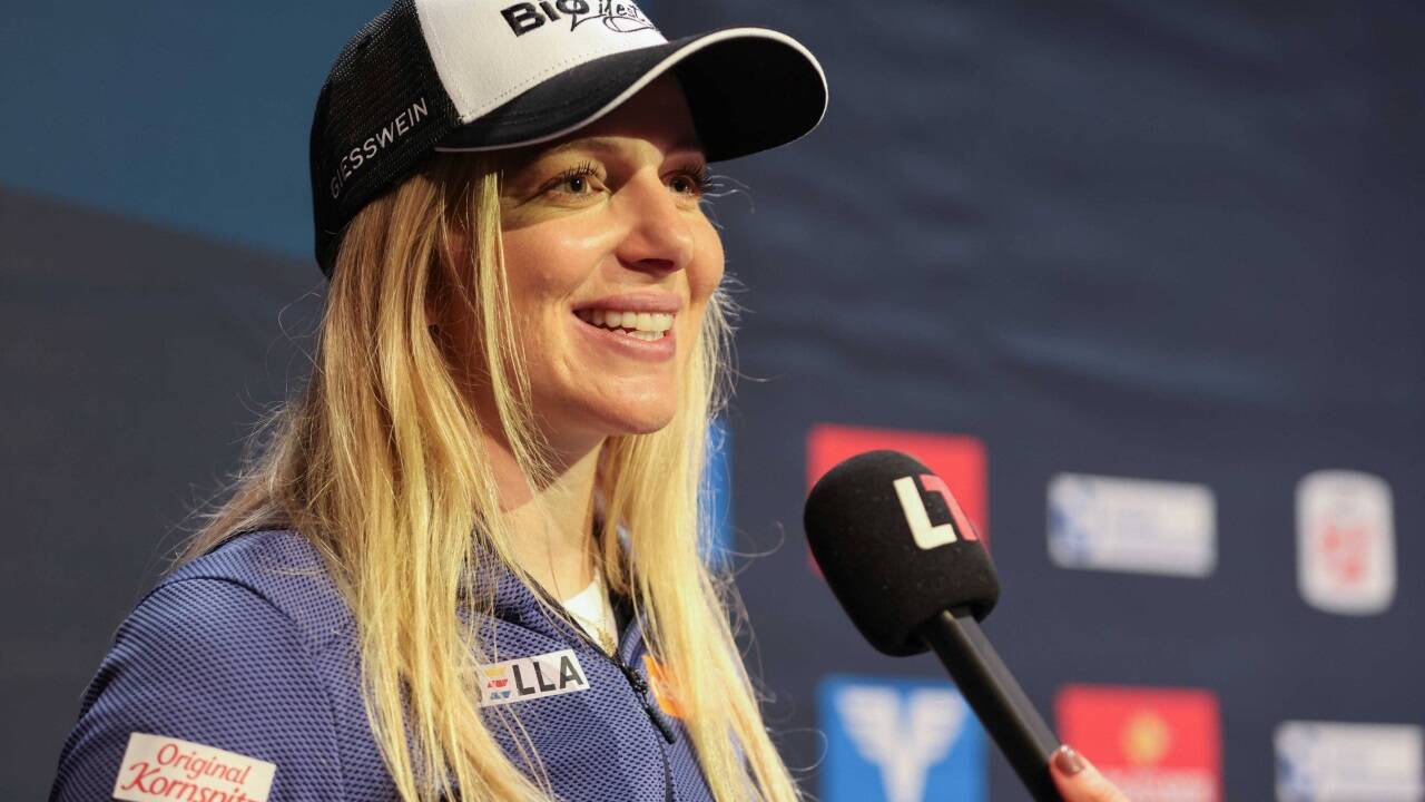 Biathletin Lisa Hauser stand Rede und Antwort. 