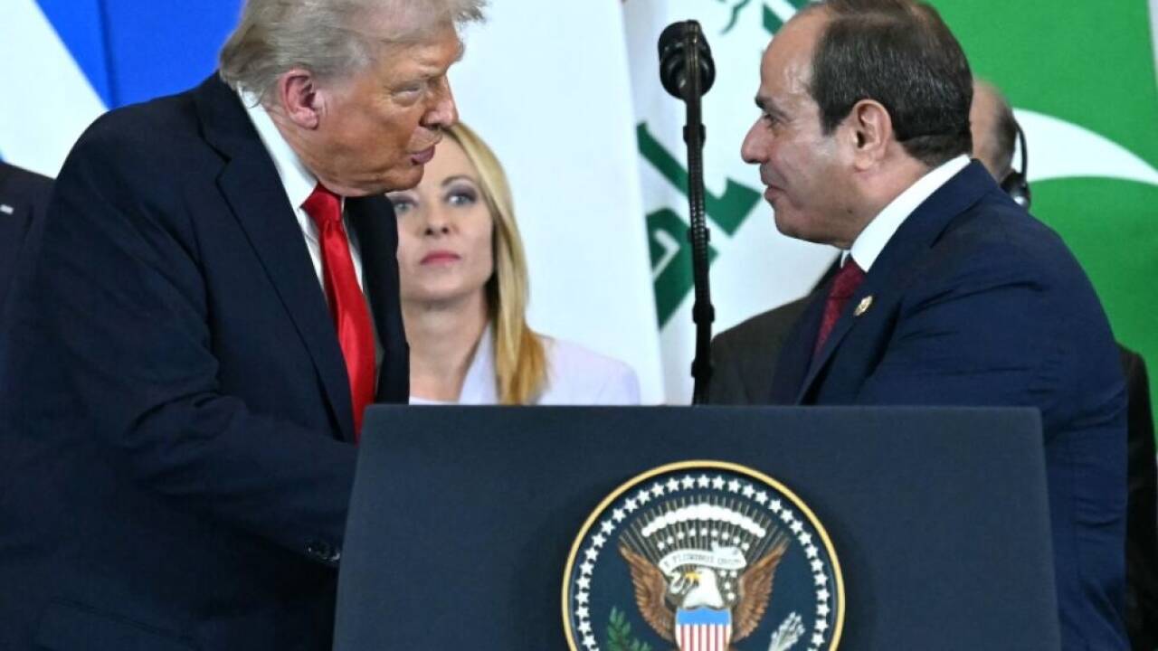 Trump im Gespräch mit Ägyptens Präsident al-Sisi Trump im Gespräch mit Ägyptens Präsident al-Sisi