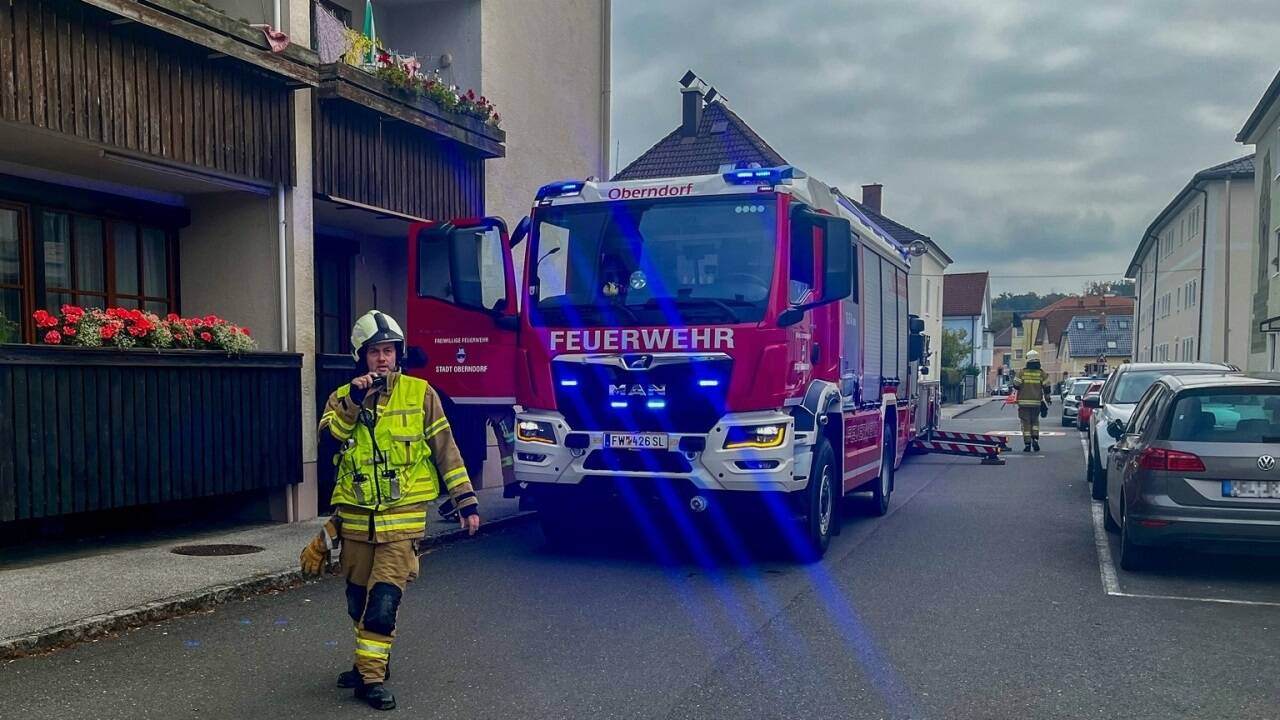 Bilder vom Einsatz in Oberndorf bei Salzburg. 