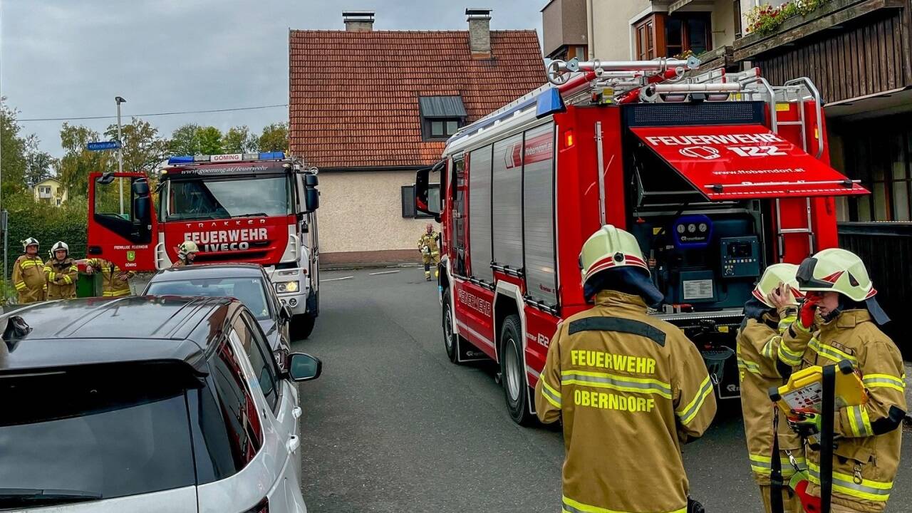 Bilder vom Einsatz in Oberndorf bei Salzburg. 