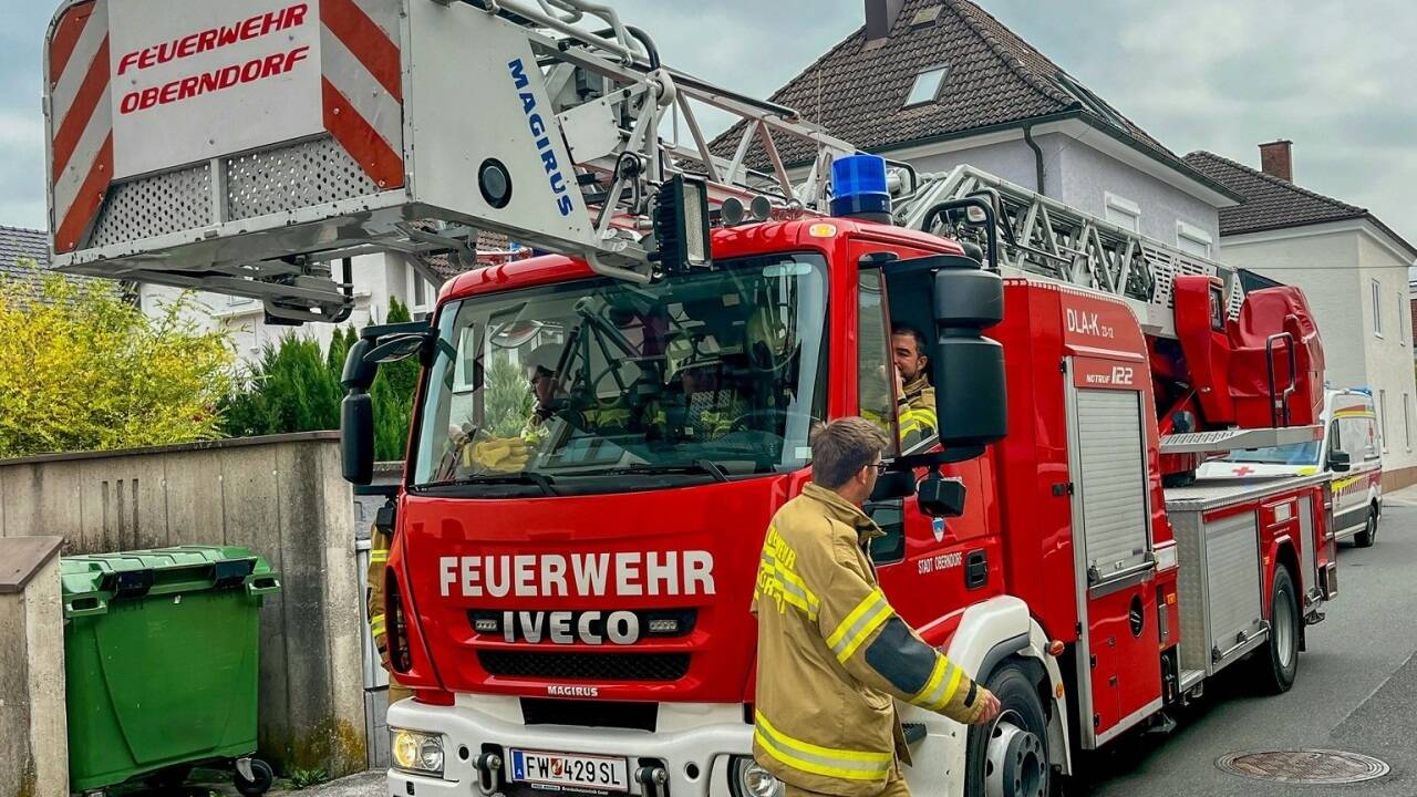 Bilder vom Einsatz in Oberndorf bei Salzburg. 