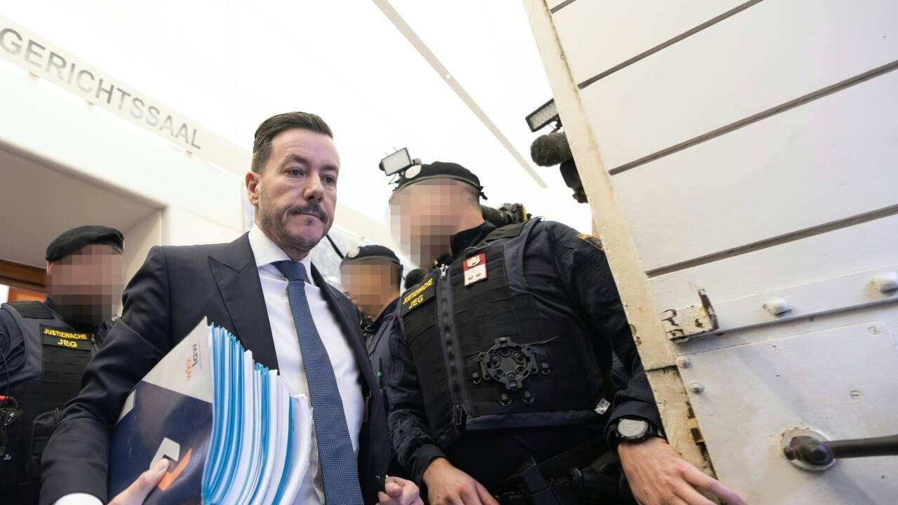 René Benko am zweiten Prozesstag. 
