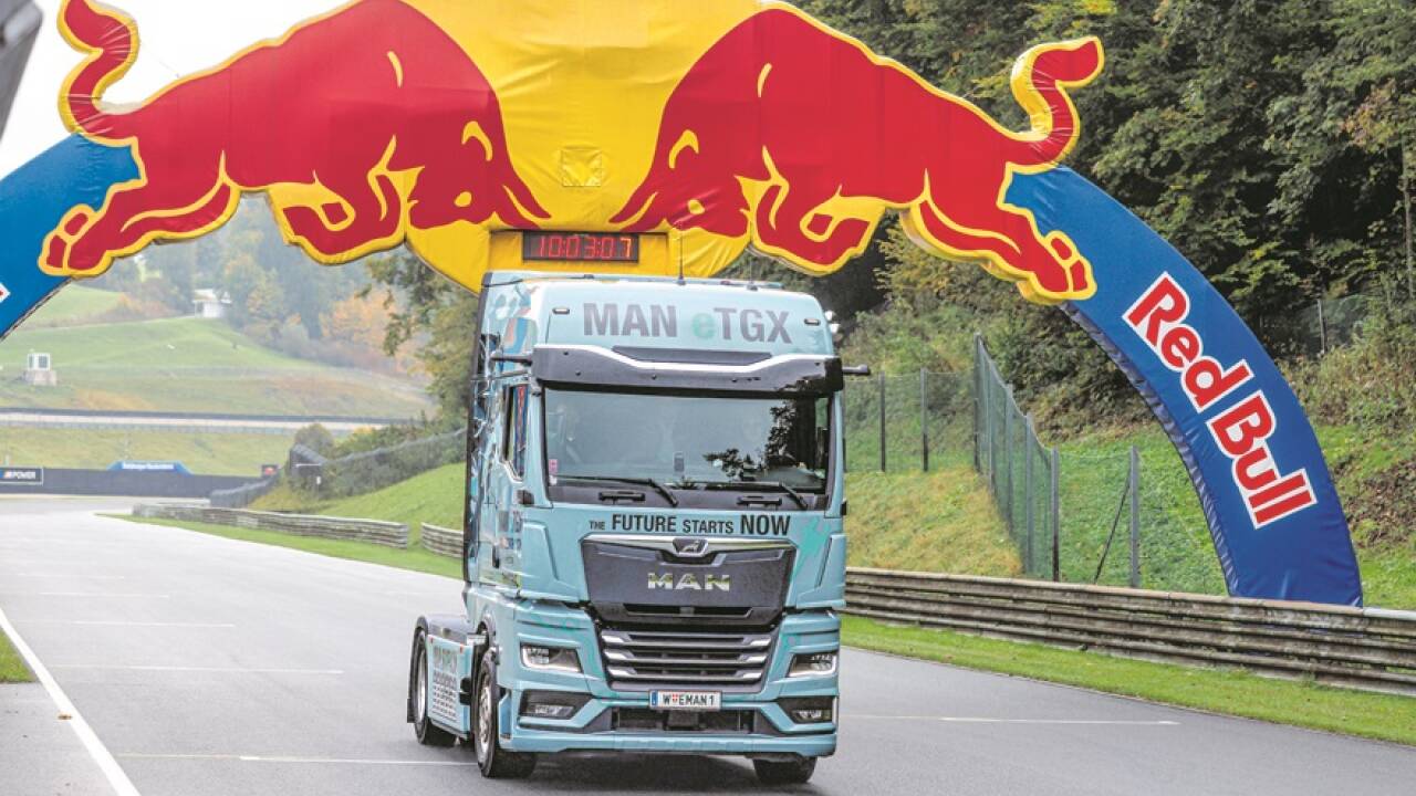 Der vollelektrische eTruck von MAN war einer der Stars bei den Testfahrten am Salzburgring. 