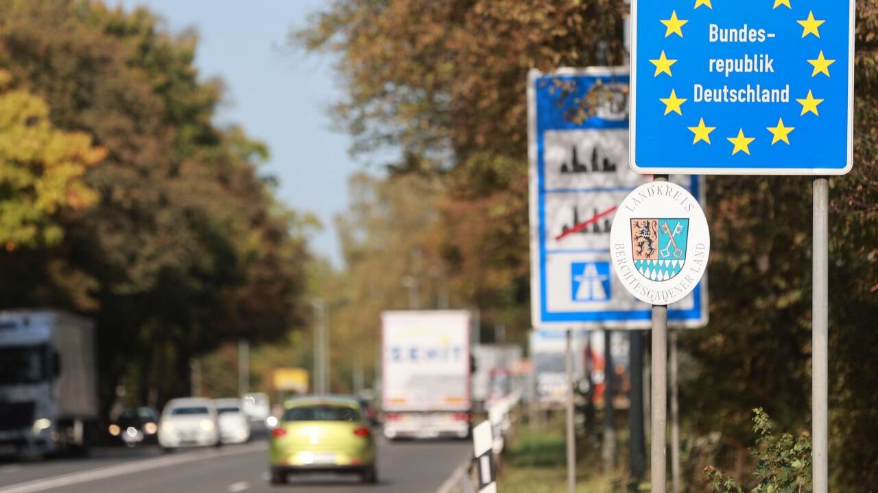 Der Grenzübergang Freilassing. 