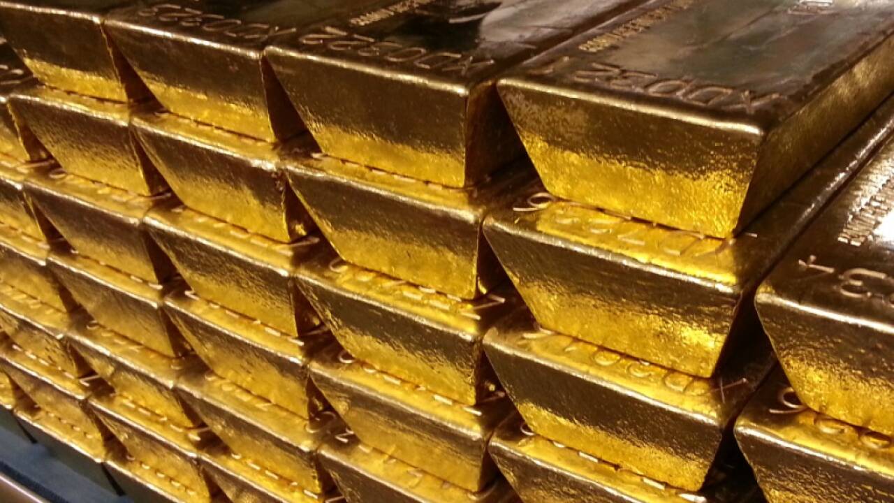 Blick auf einen Teil des Austro-Goldschatzes in der Nationalbank 