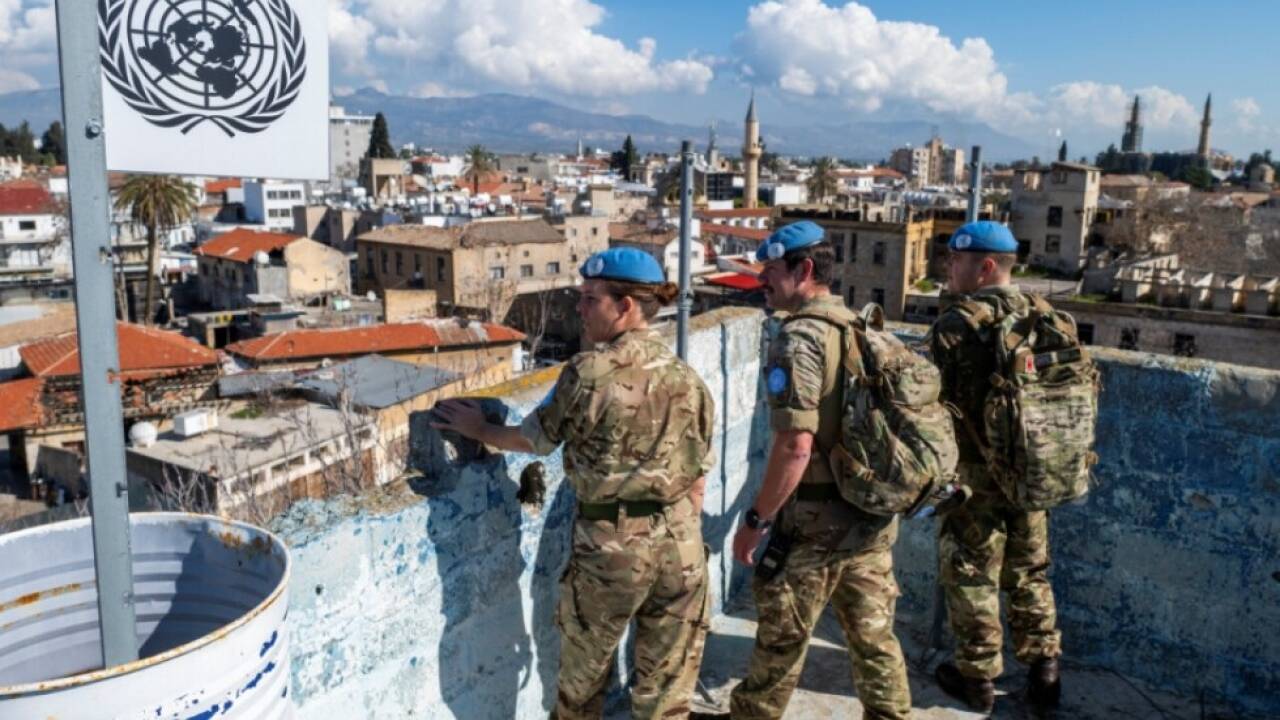 Blauhelme überwachen die Waffenstillstandslinie in Nikosia 