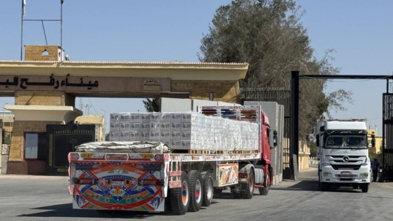 Hilfsgüter auf dem Weg in den Gazastreifen 