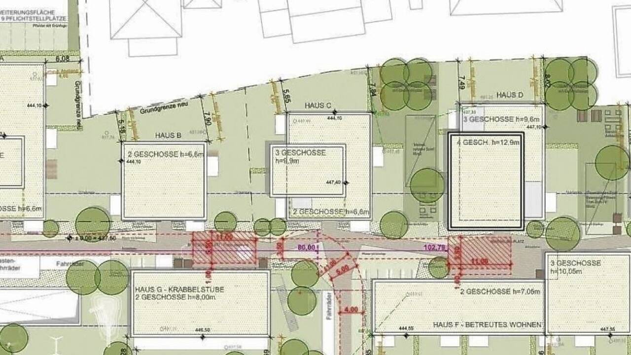 Ein erster Plan des Bauprojektes. 