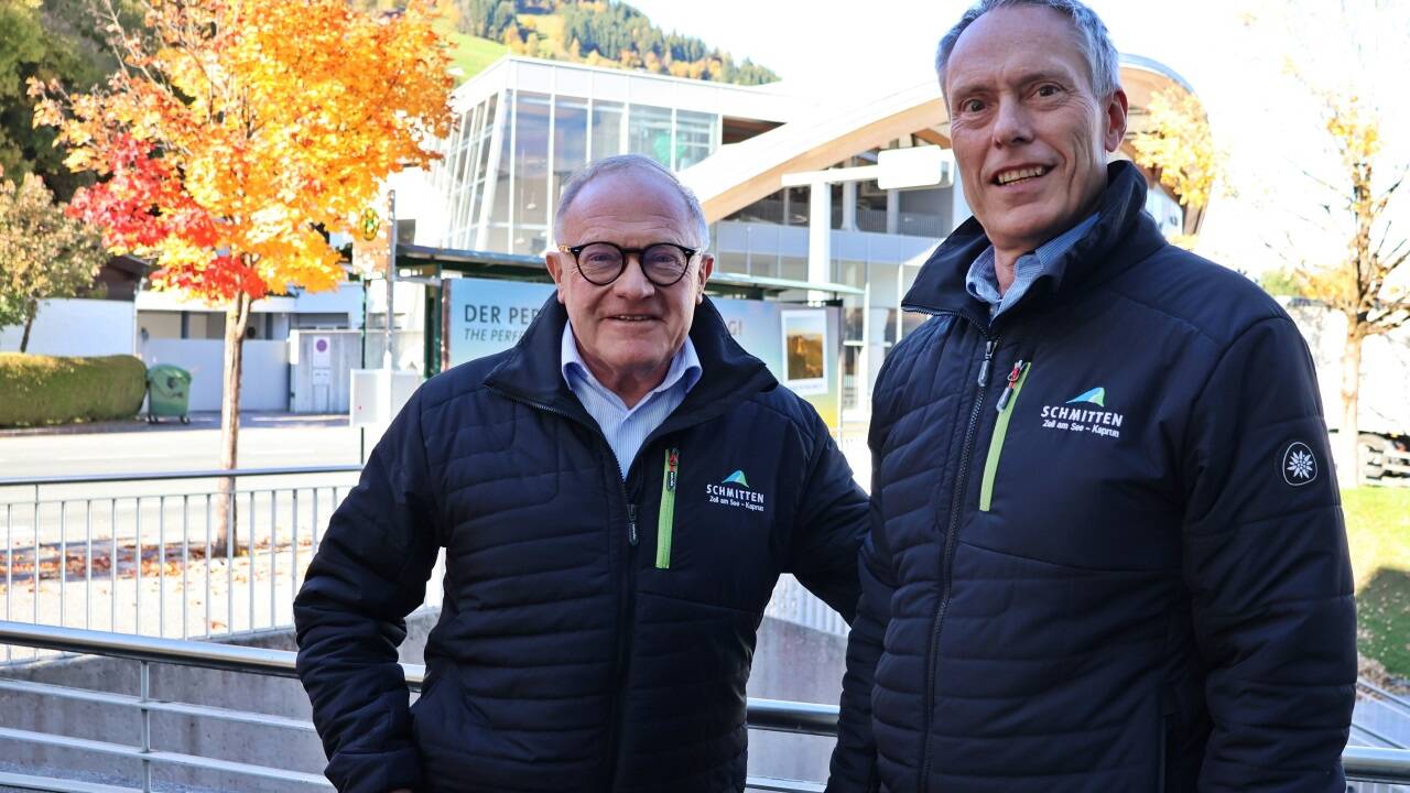 Schmitten-Vorstand Erich Egger und Prokurist Hannes Mayer im Gespräch mit der Pinzgauer Woche.  