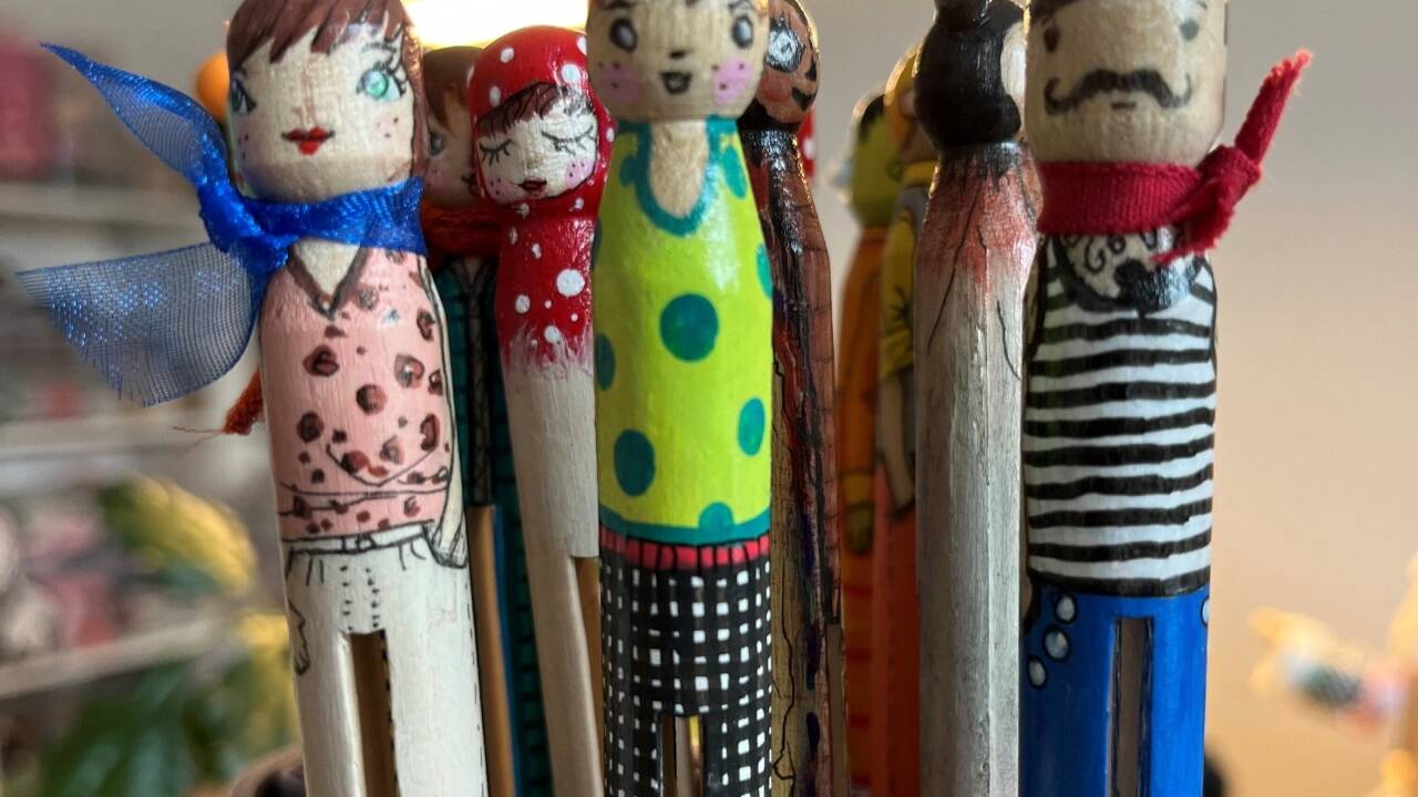 Bunte Wäscheklammern für gute Laune.  