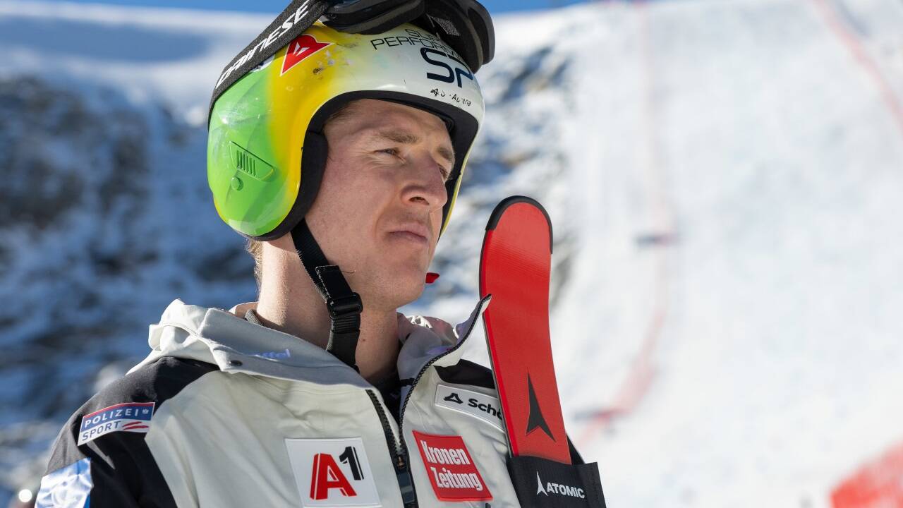 Raphael Haaser vor dem Rennhang in Sölden Raphael Haaser vor dem Rennhang in Sölden