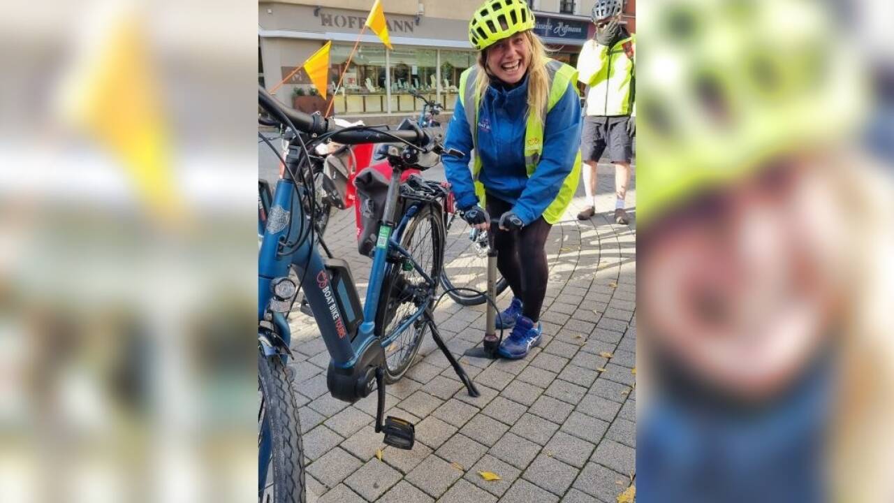 Radguide Mejntje: Luftkontrolle in Grevenmacher.  Radguide Mejntje: Luftkontrolle in Grevenmacher.
