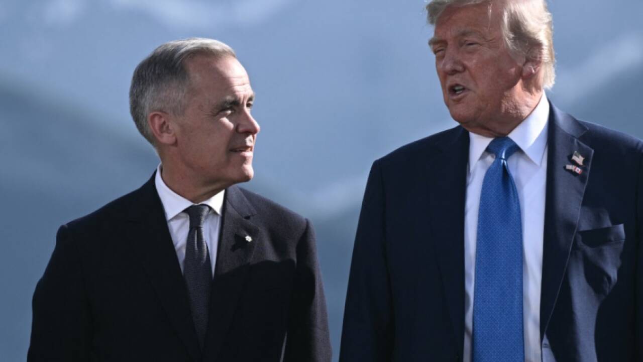 US-Präsident mit kanadischem Premier Carney (Archivbild)  US-Präsident mit kanadischem Premier Carney (Archivbild)