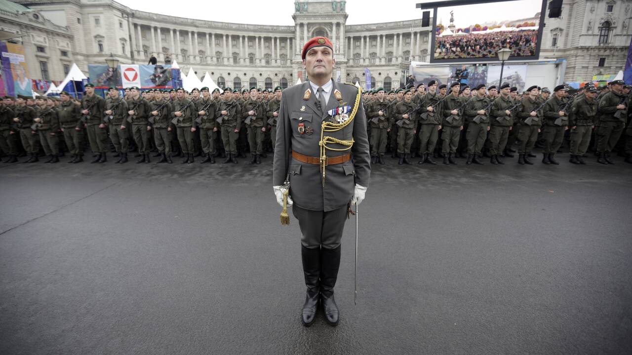 Soldaten werden am Heldenplatz angelobt. 