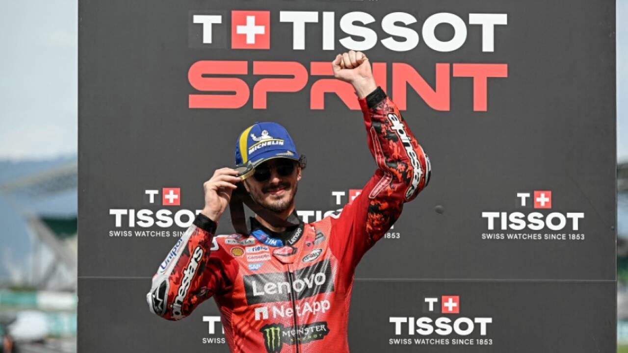 Bagnaia jubelt über den Sprint-Sieg in Sepang  Bagnaia jubelt über den Sprint-Sieg in Sepang