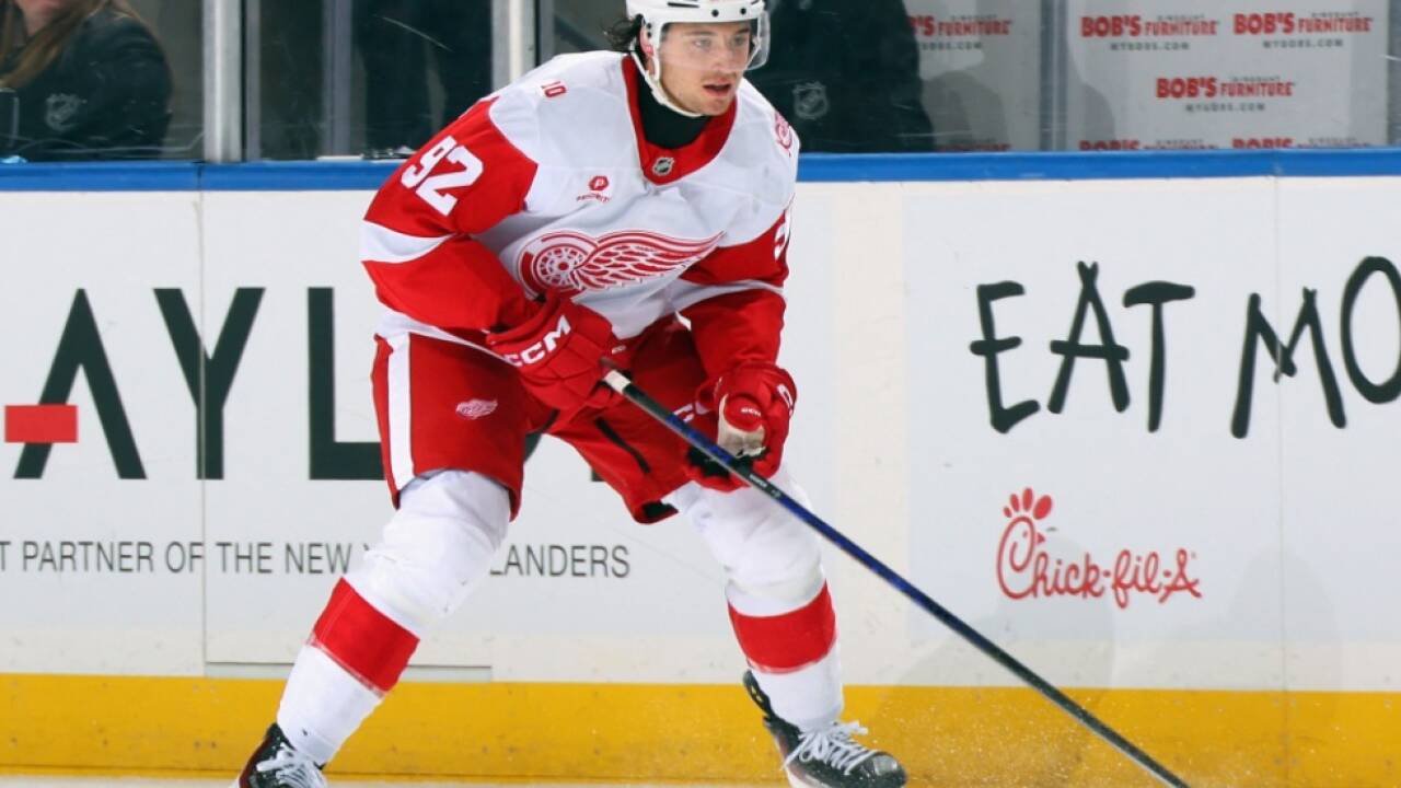 Marco Kasper im Trikot der Red Wings  Marco Kasper im Trikot der Red Wings