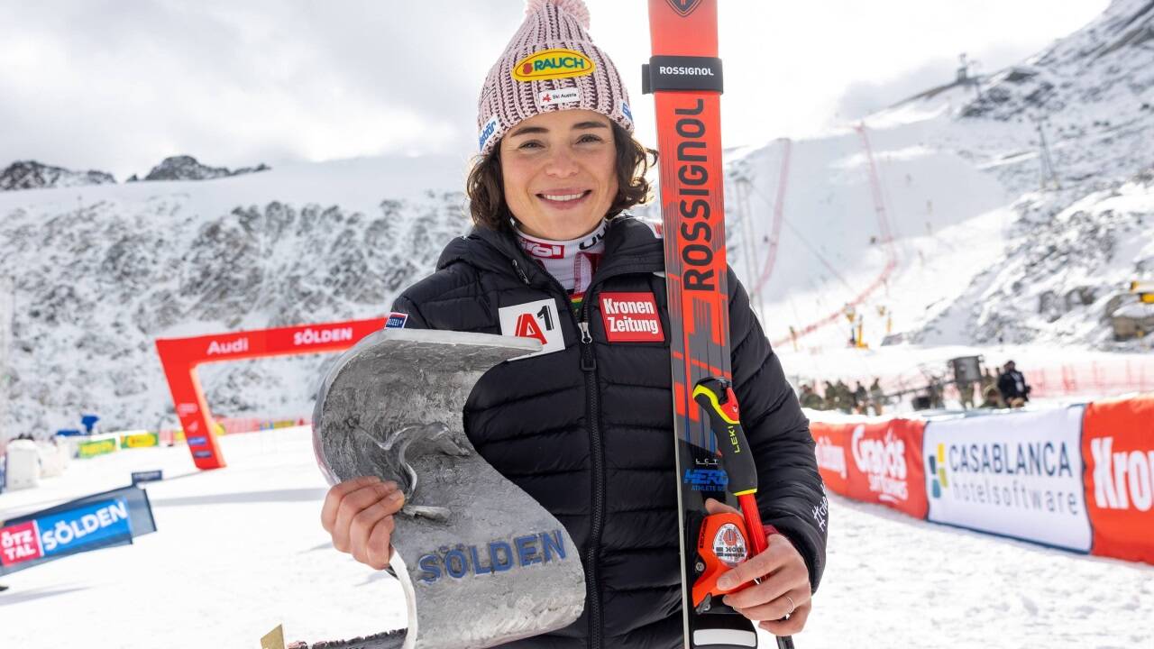 Endlich am Ziel: Julia Scheib.  Endlich am Ziel: Julia Scheib.